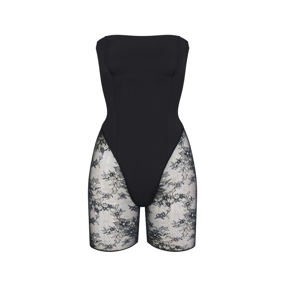 2. NWT SKIMS ULTRA FINE LACE STRAPLESS ONESIE